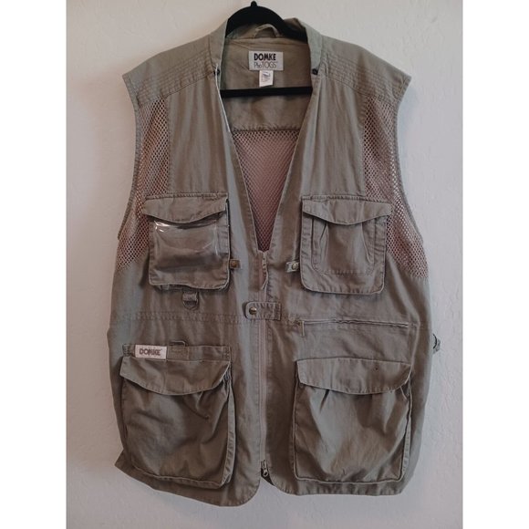 Domke Photogs Vest Men XXL Green Photographer Fishing Hunting Safari Pockets EUC - Picture 1 of 11